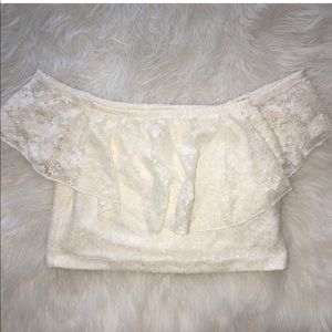 H&M lace Crop off the Shoulder